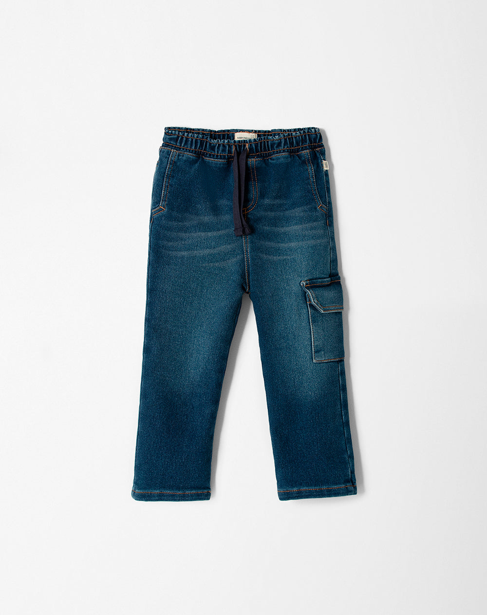Jean tipo jogger tiro medio indigo