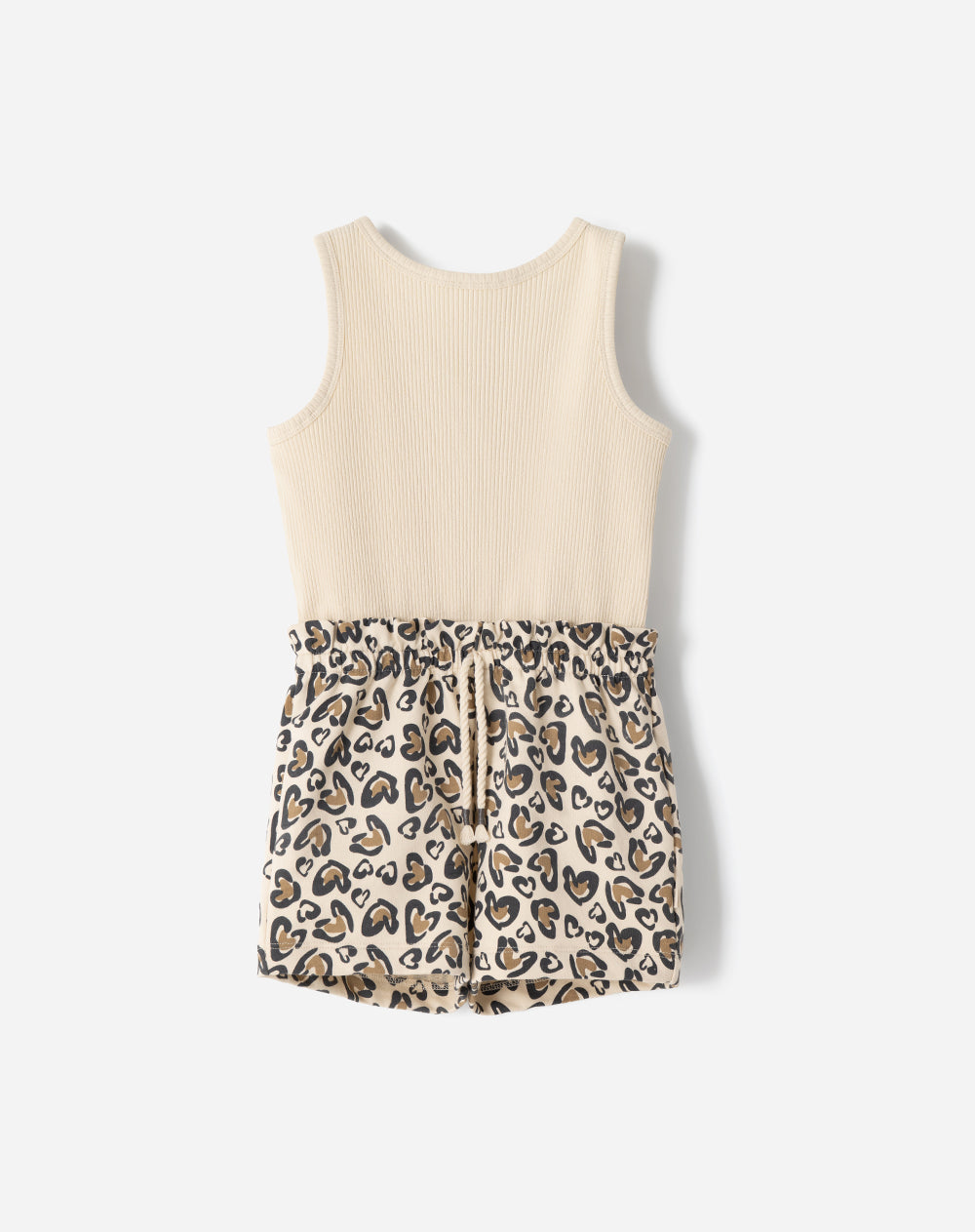 Enterizo regular fit beige estampado