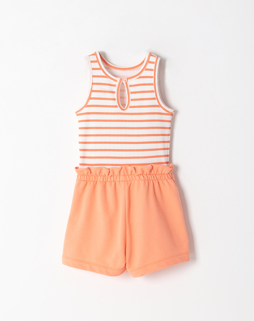 Enterizo corto regular rayas niña