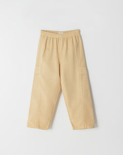 Pantalón recto drill amarillo niño