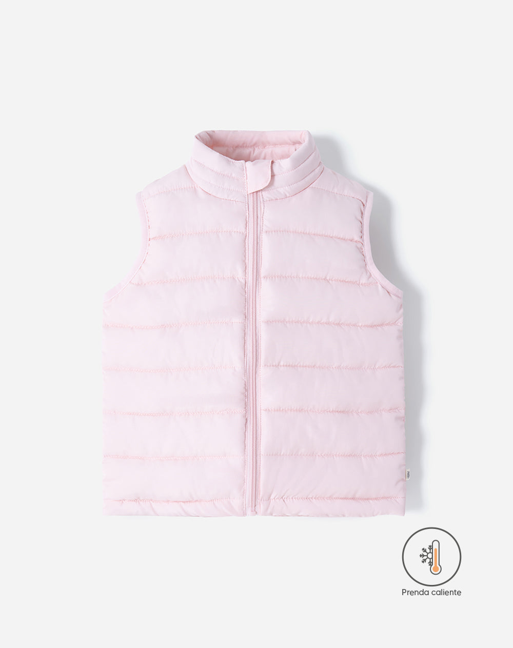 Chaleco regular fit sin capucha rosado