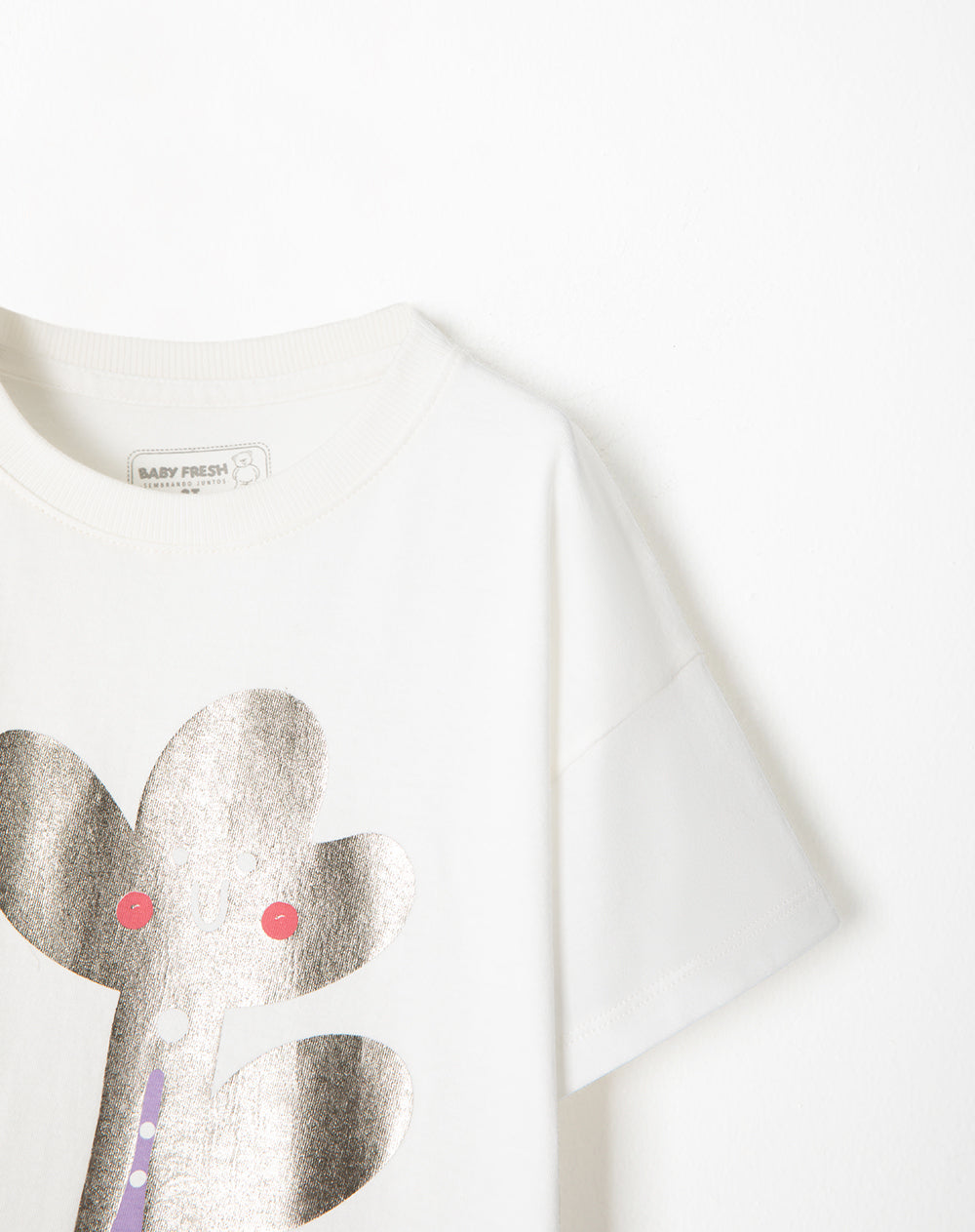 Camiseta algodón estampada niña