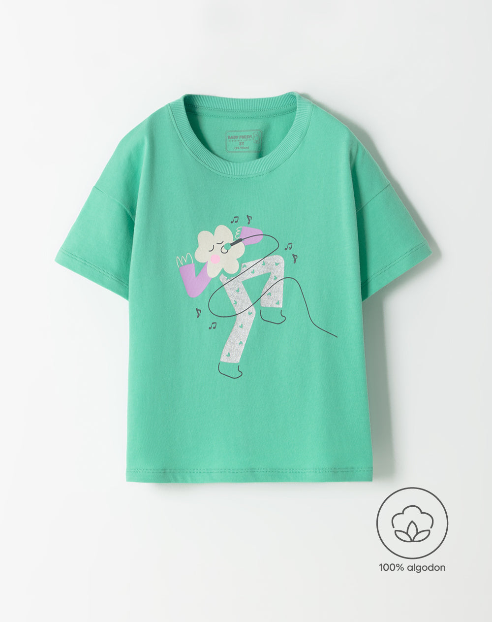 Camiseta regular fit manga corta verde