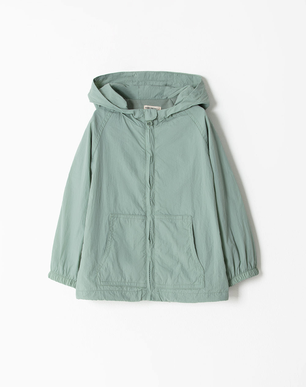 Chaqueta regular fit con capucha verde