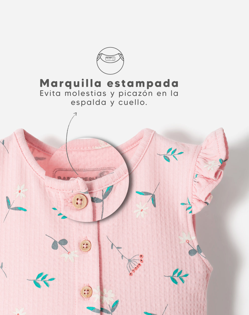 Vestido body estampado bebé niña