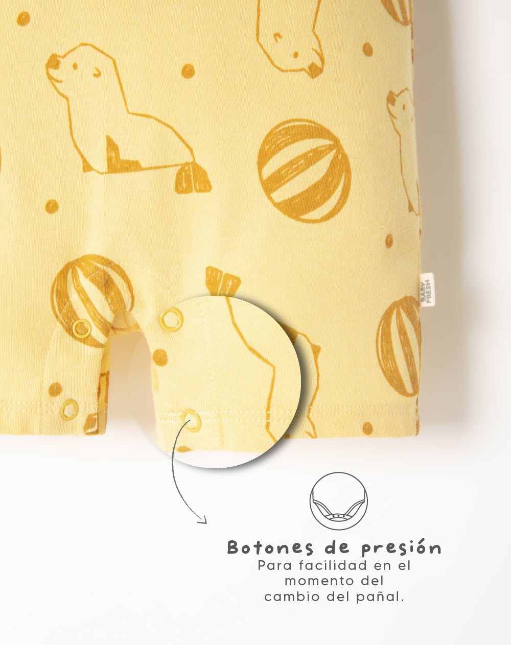 Enterizo corto estampado bebé niño