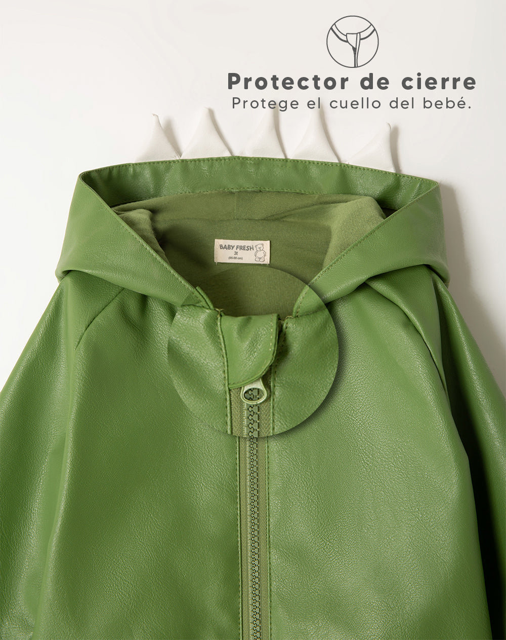 Chaqueta regular fit con capucha verde