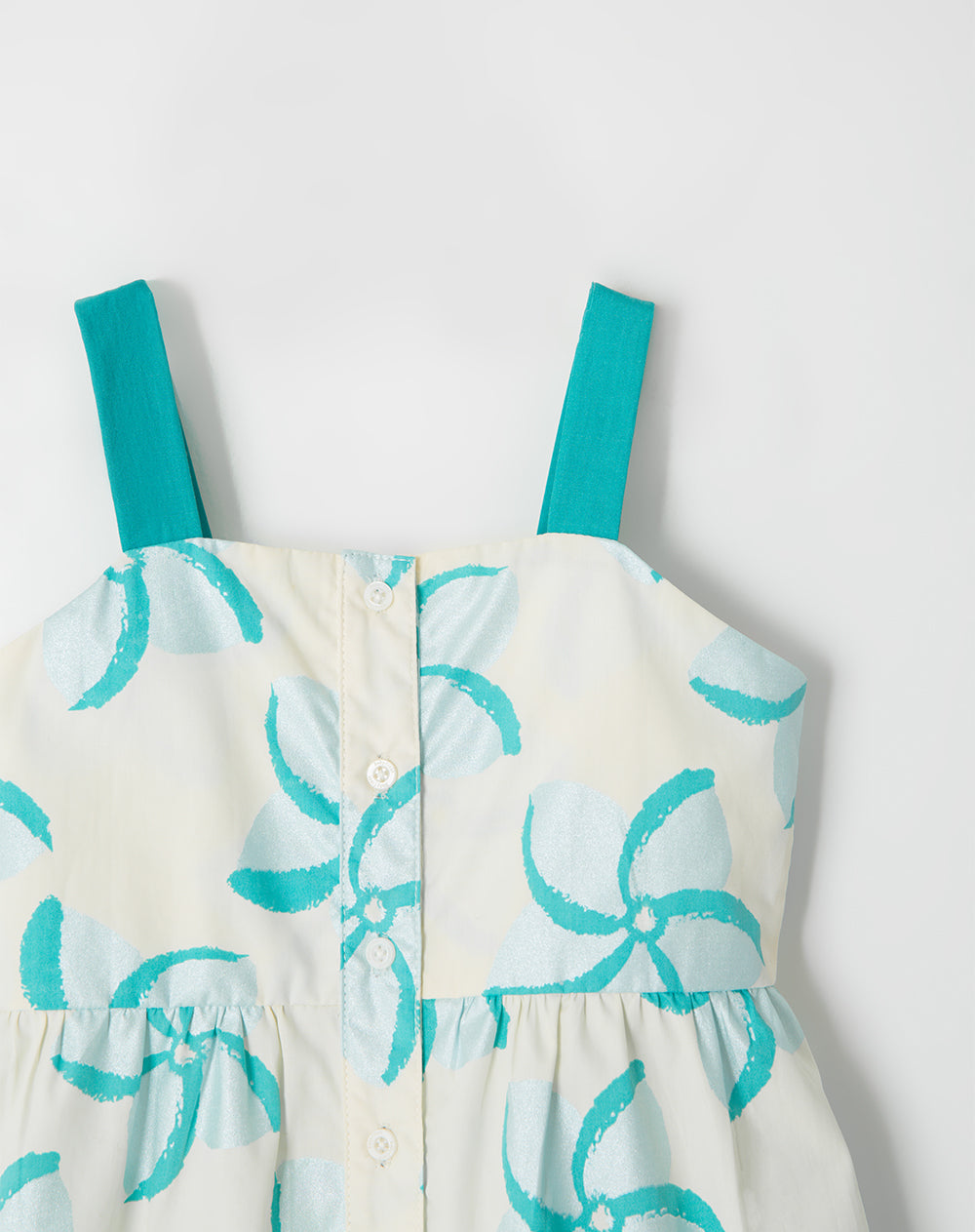 Vestido corto algodón estampado niña