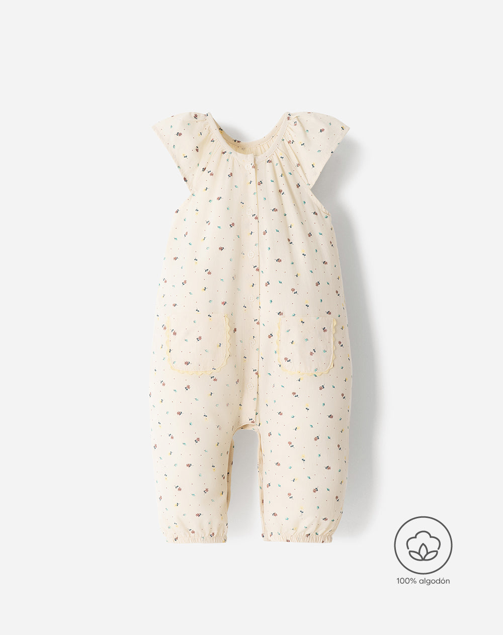 Enterizo bombacho algodón estampado bebé niña