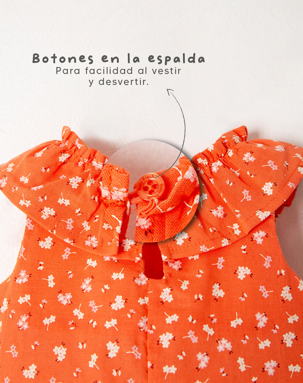 Enterizo con boleros estampado bebé niña