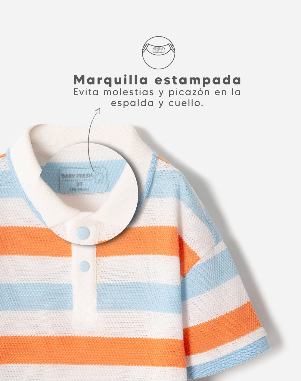 Polo oversize rayas niño