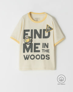 Camiseta oversize algodón estampada niño