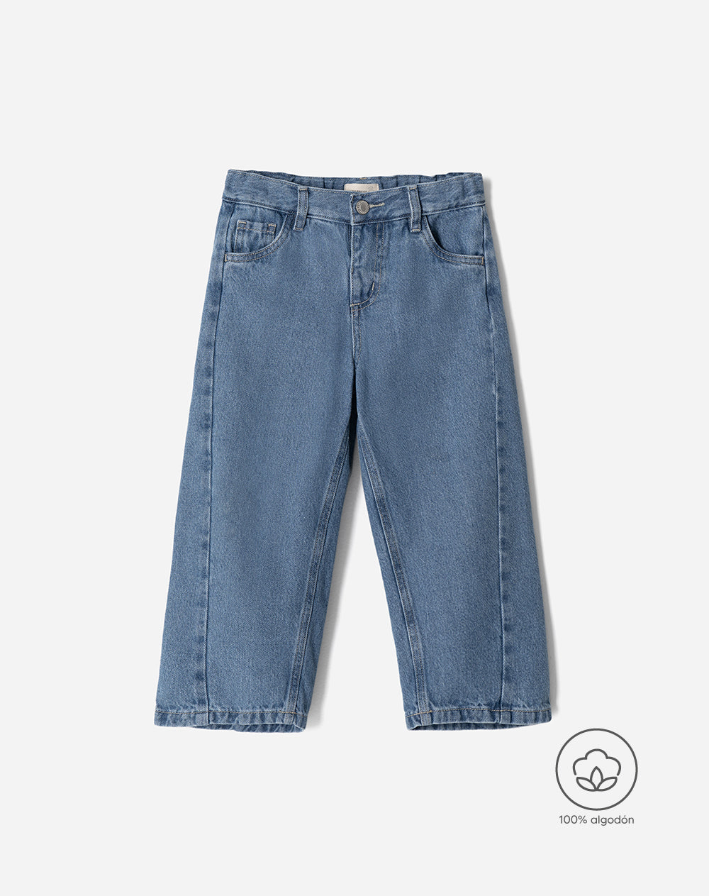 Jean baggy algodón indigo medio unisex