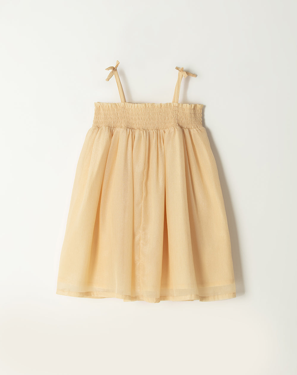 Vestido regular tull amarillo niña