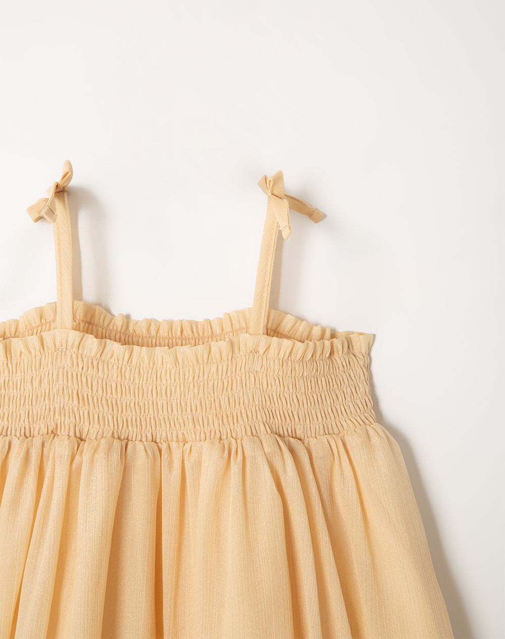 Vestido corto tull amarillo niña