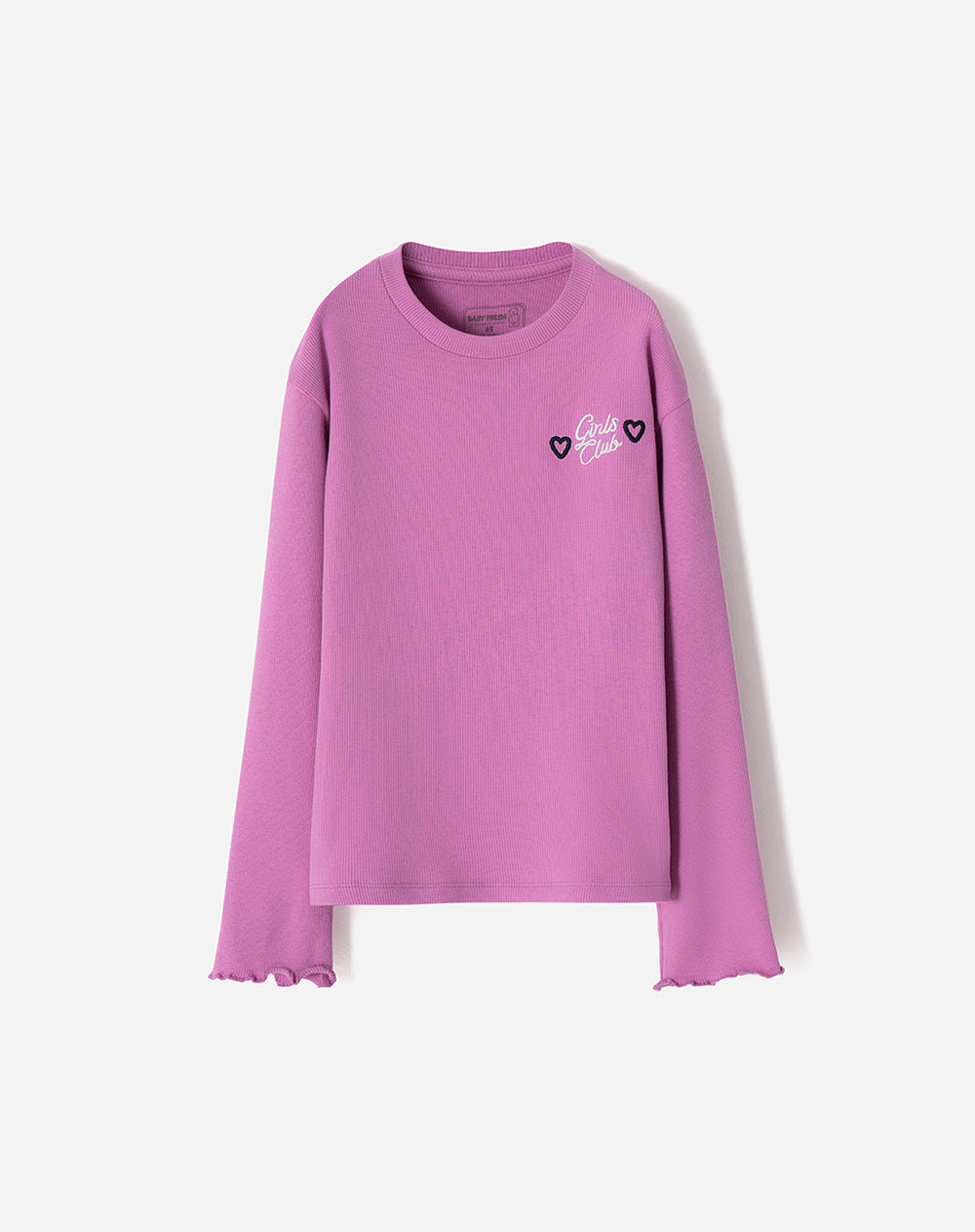 Camibuzo regular acanalado fucsia niña