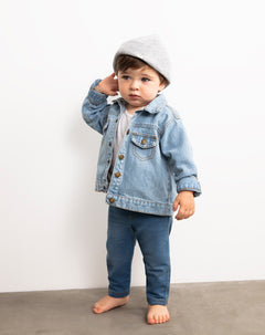 Gorro beanie tejido gris unisex