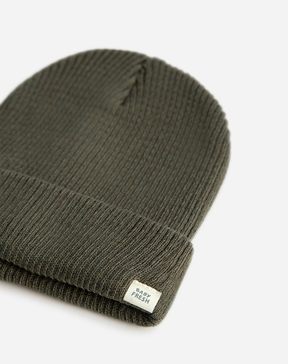 Gorro beanie tejido verde unisex