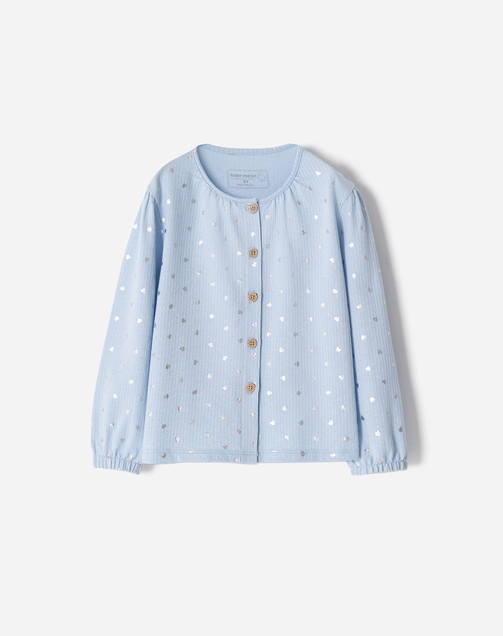Camisa manga larga regular estampada niña
