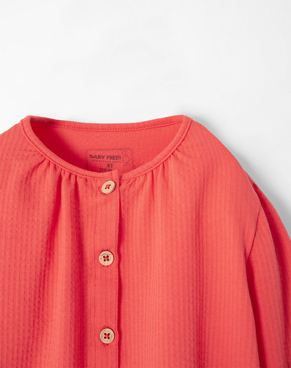 Blusa manga larga coral niña