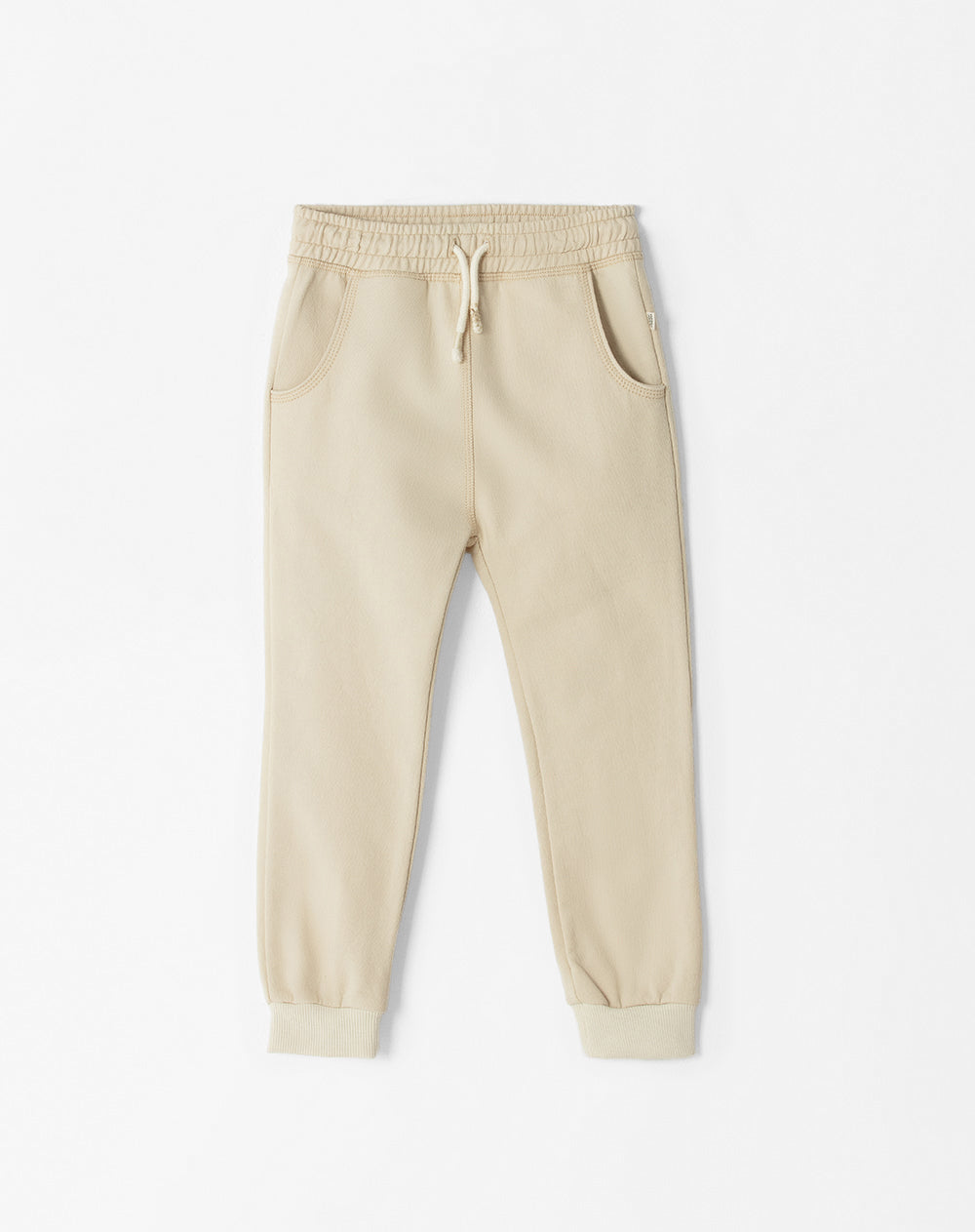 Jogger regular fit tiro medio arena