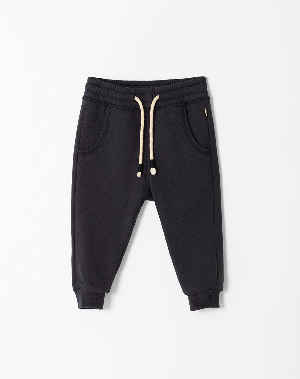 Jogger regular fit tiro medio azul