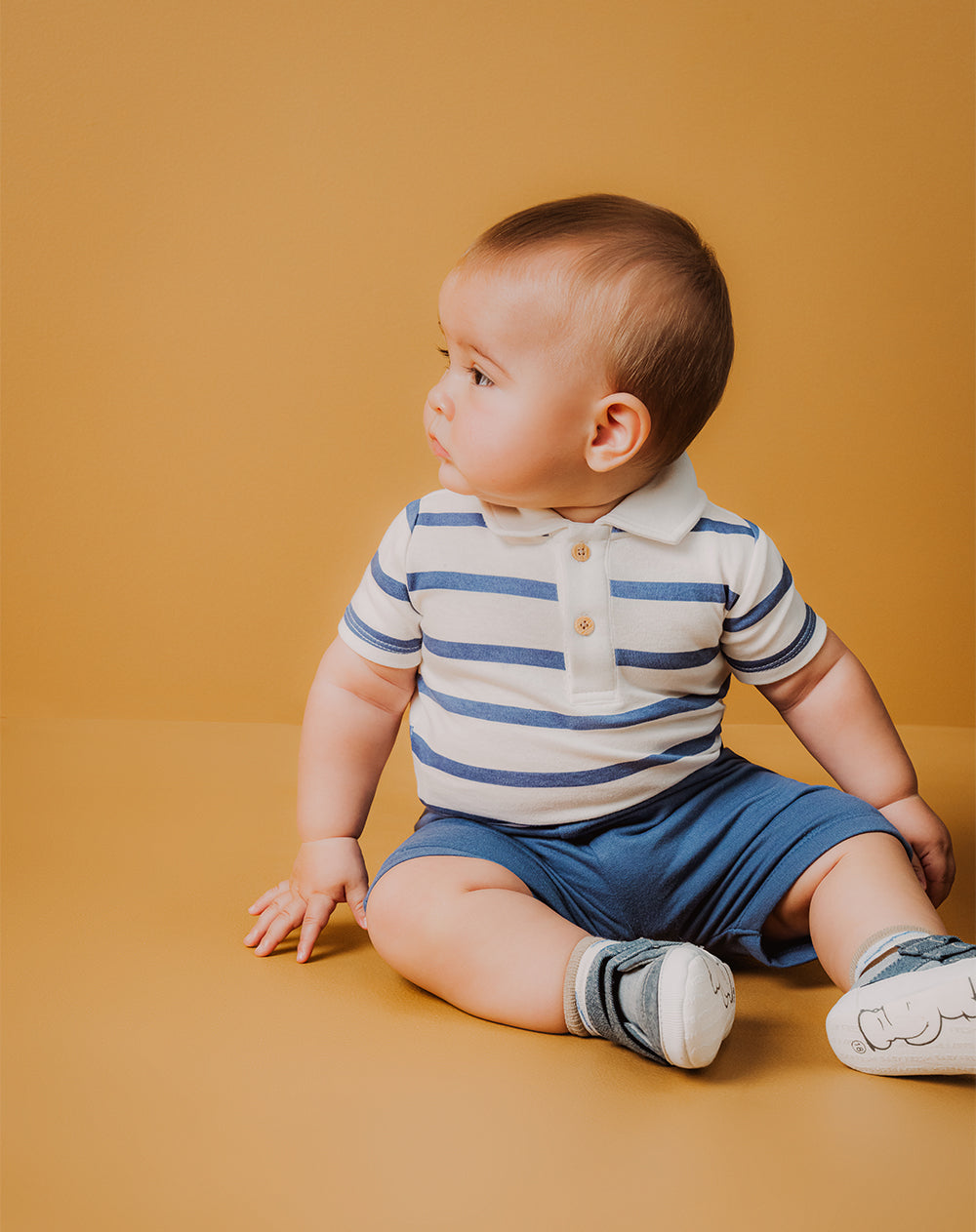 Conjunto pantalon corto camiseta azul