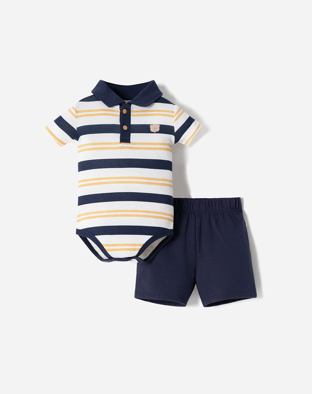 Conjunto pantalon corto camiseta rayas