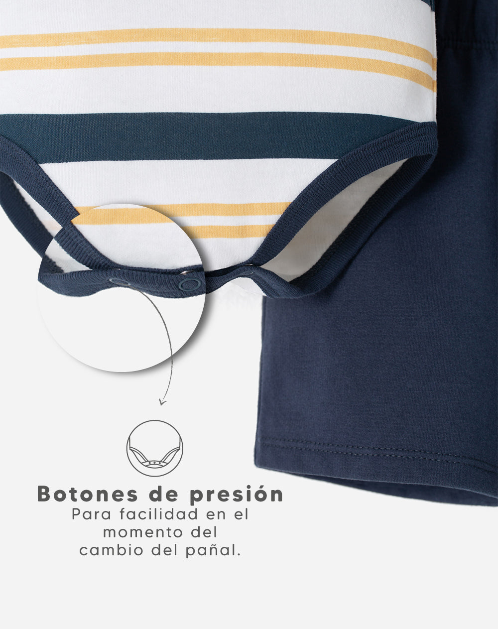 Conjunto pantalon corto camiseta rayas