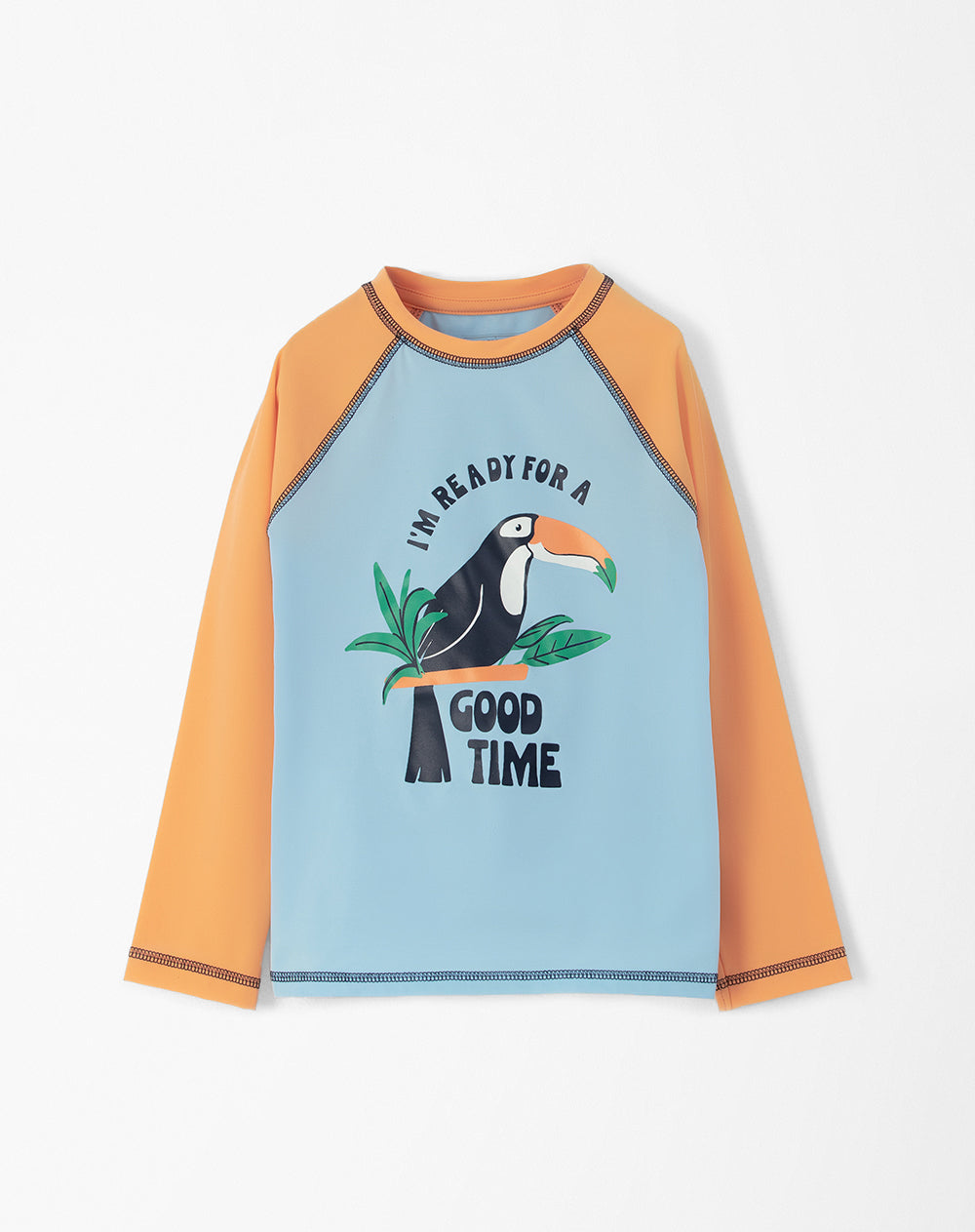 Camiseta fitted fit azul bloques