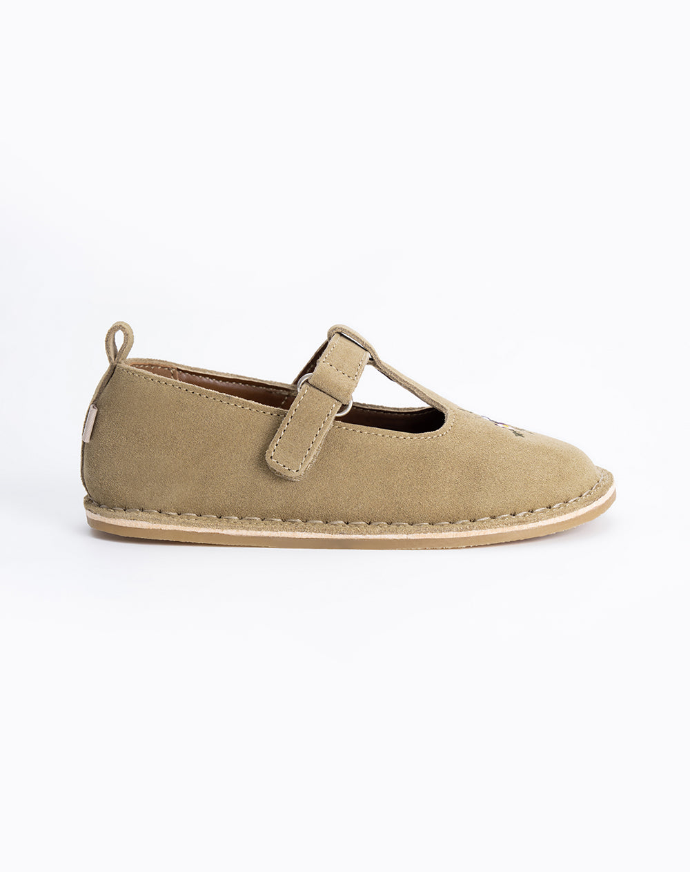 Zapatos tipo mary jane gamuza café niña