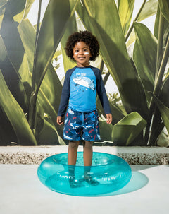 Pantaloneta de baño estampada niño