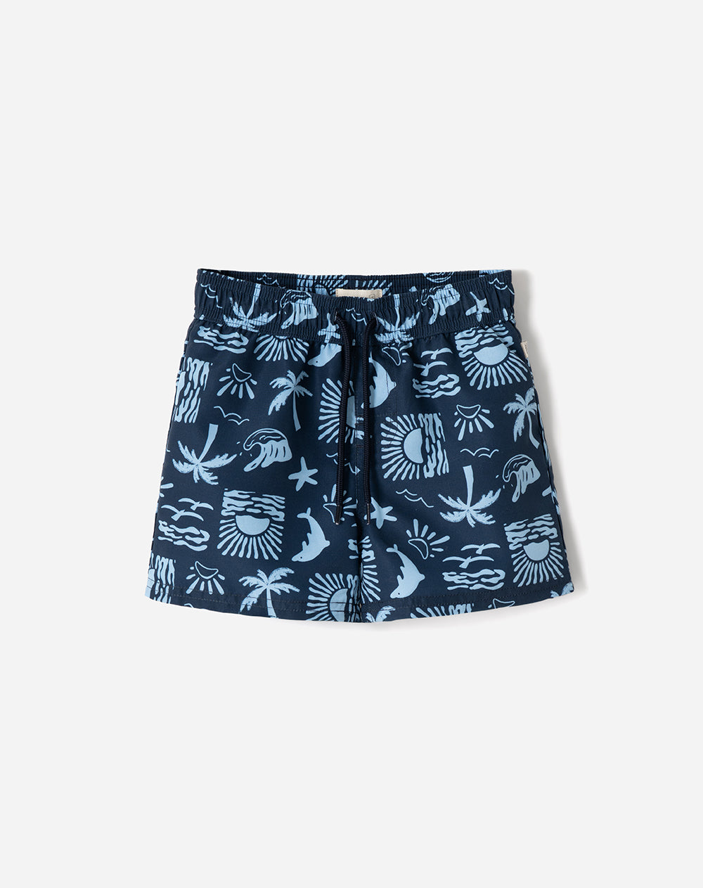 Pantaloneta de baño estampada niño
