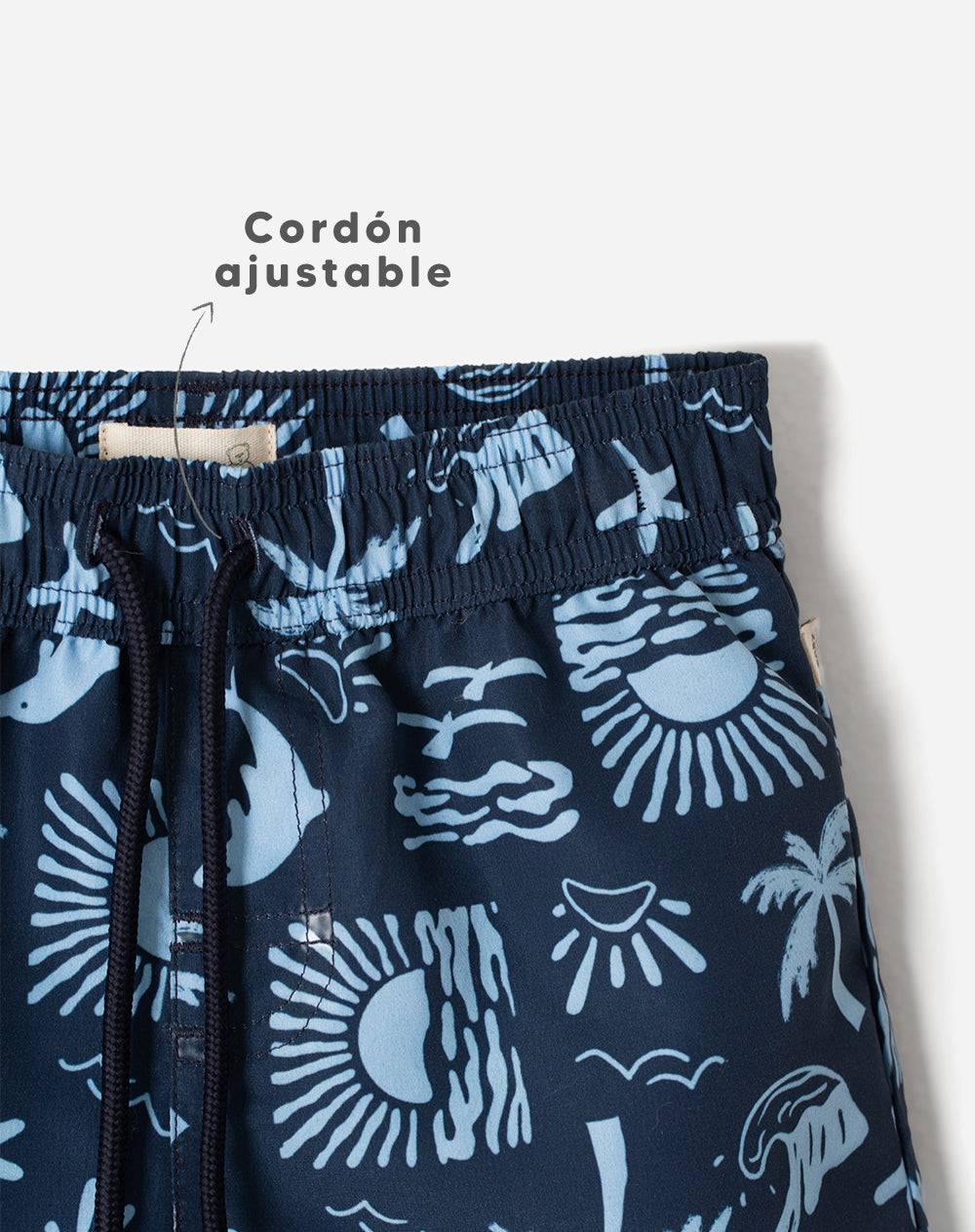 Pantaloneta de baño estampada niño