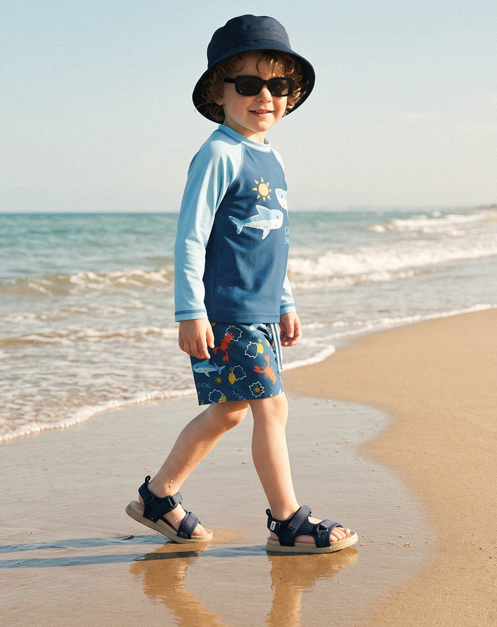 Sandalias deportivas azul niño