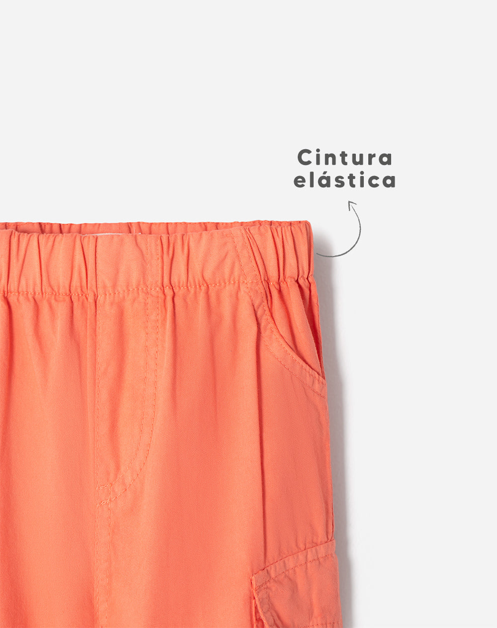 Pantalón cargo algodón coral niña