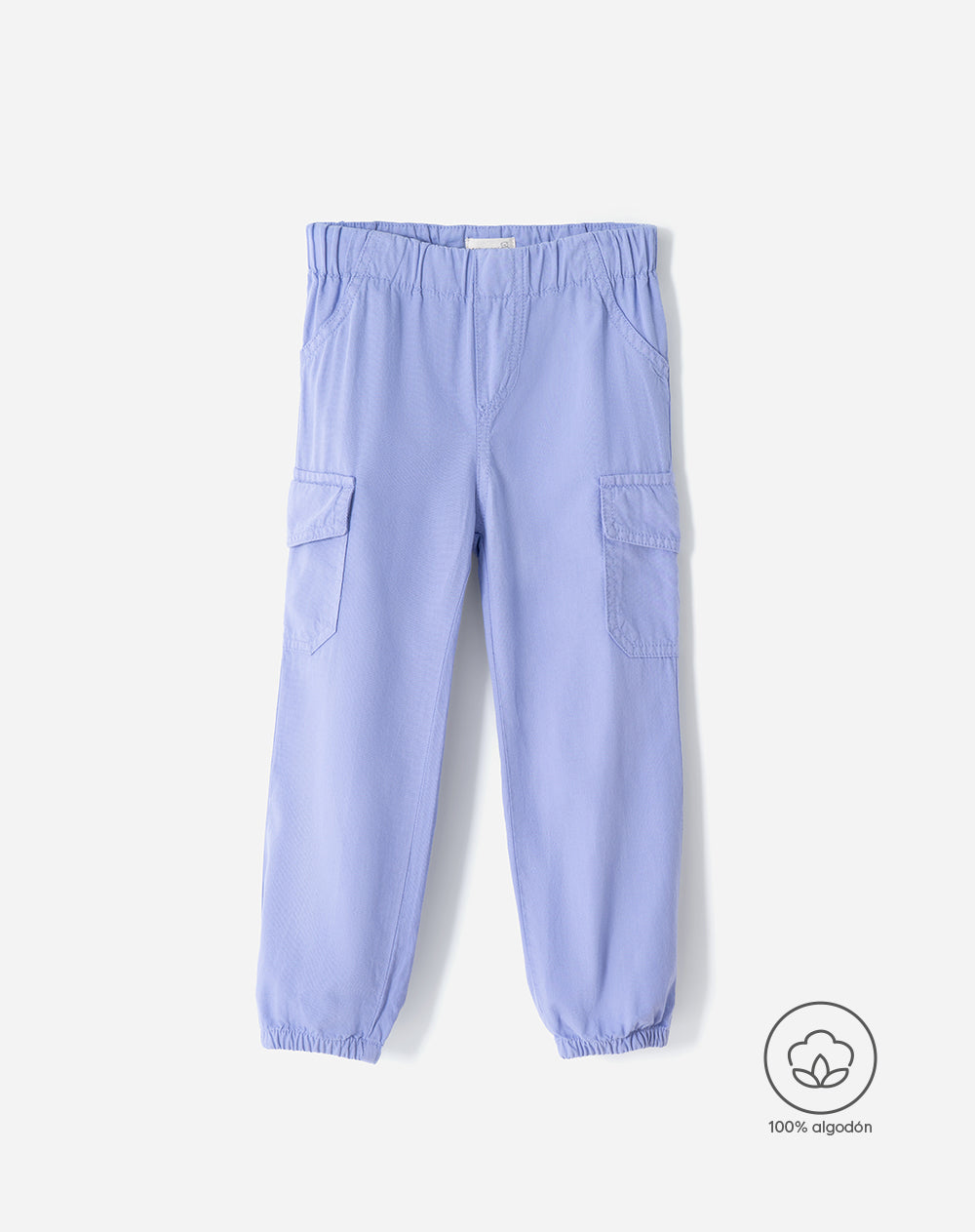 Pantalón cargo algodón lavanda niña