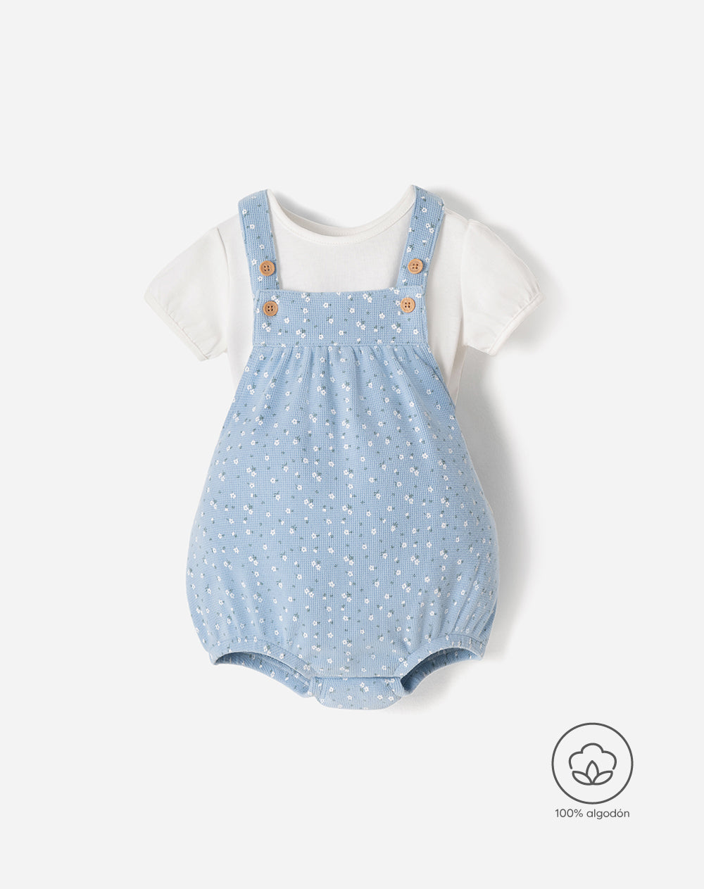 Conjunto camiseta + enterizo algodón bebé niña