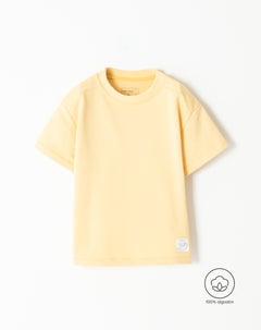 Camiseta oversize algodón amarilla niño