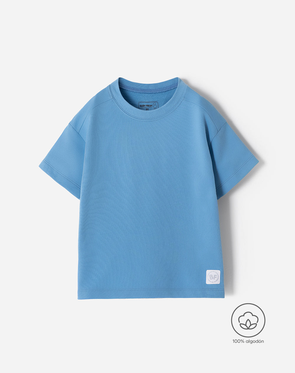 Camiseta oversize algodón azul niño