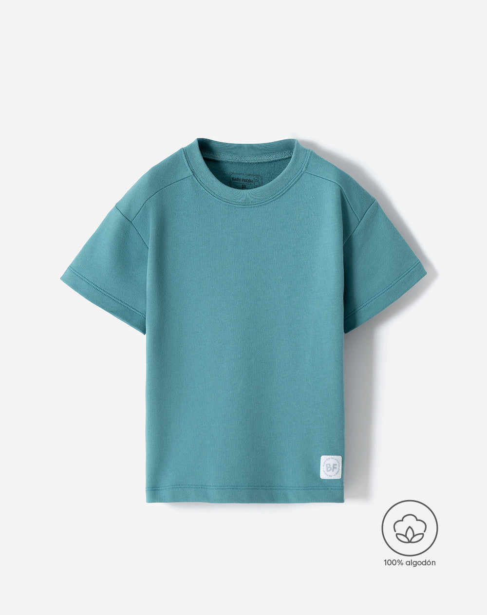 Camiseta oversize algodón verde niño
