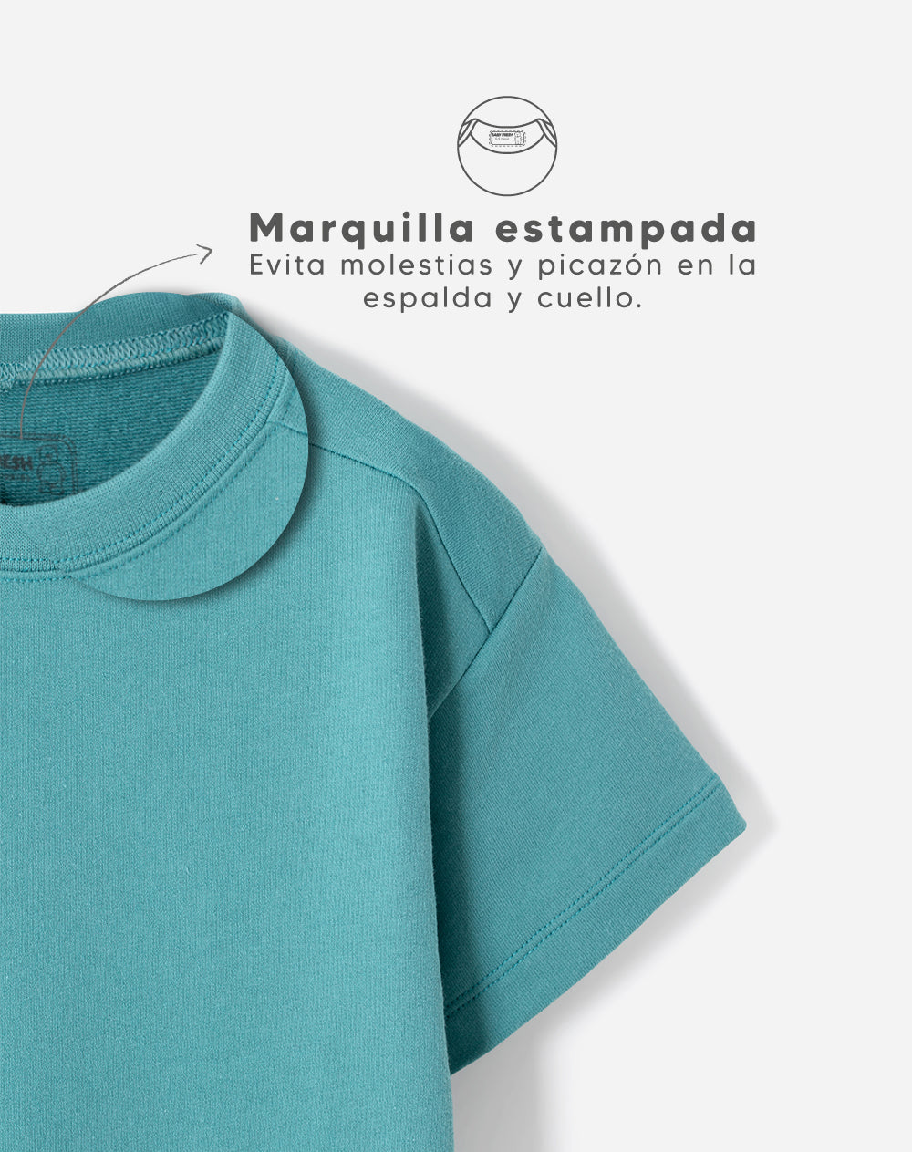 Camiseta oversize algodón verde niño