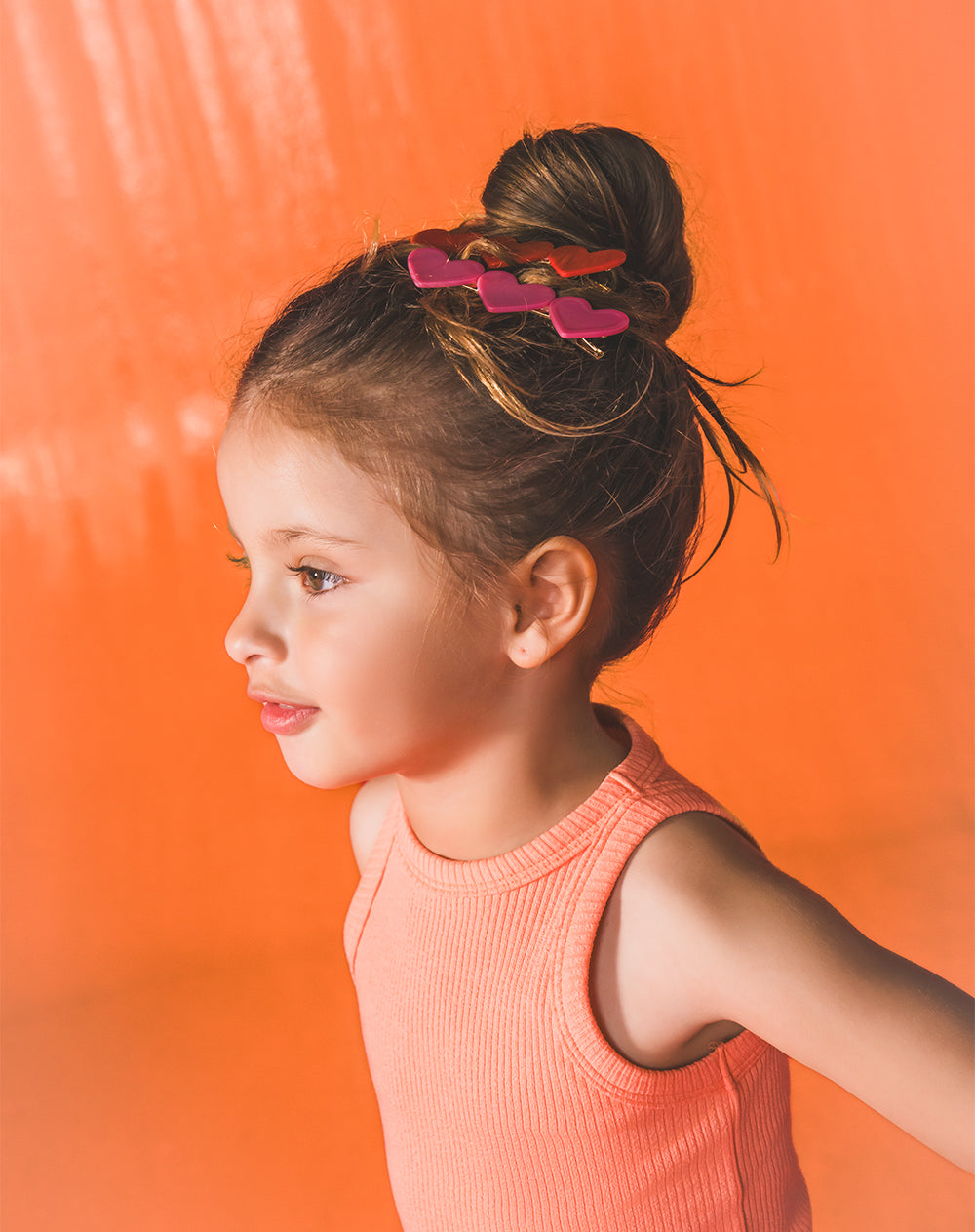 Pinzas para el cabello corazones pack x2unds surtido