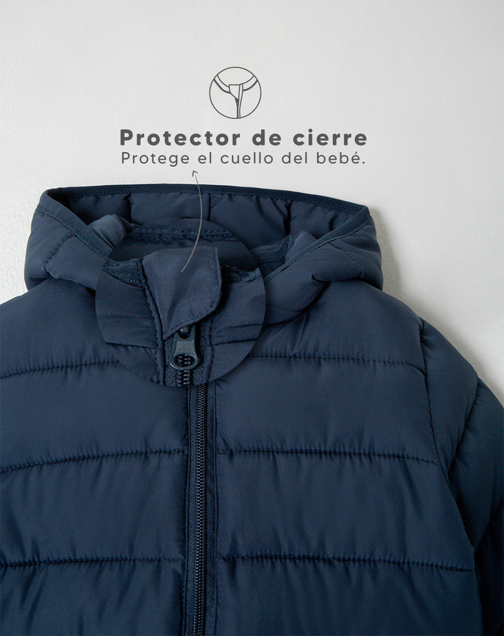 Chaqueta regular fit con capucha azul