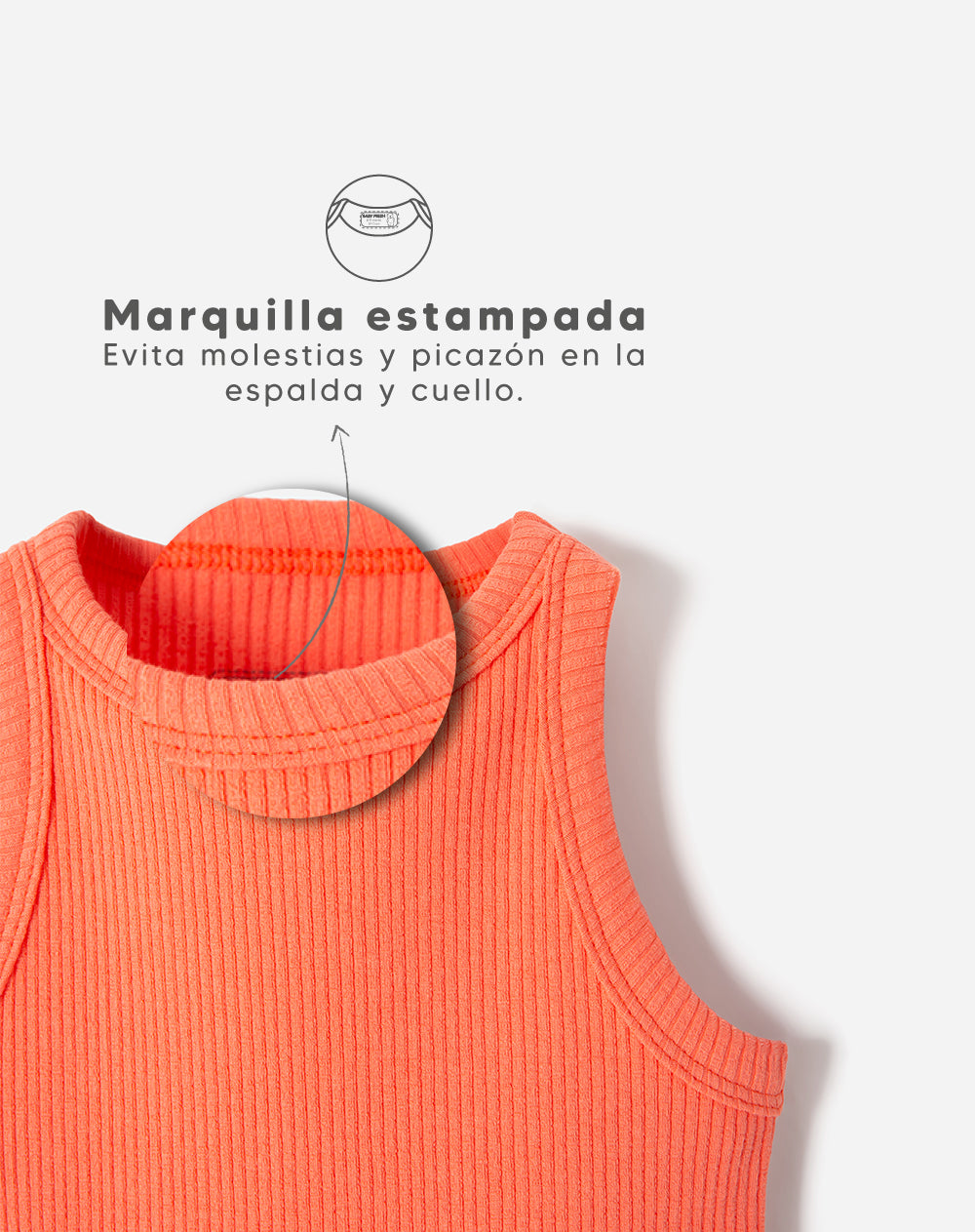 Camiseta fitted fit coral