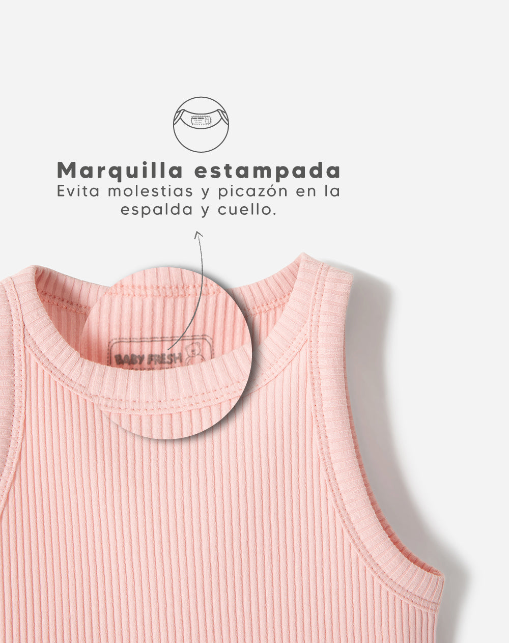 Camiseta fitted fit rosada