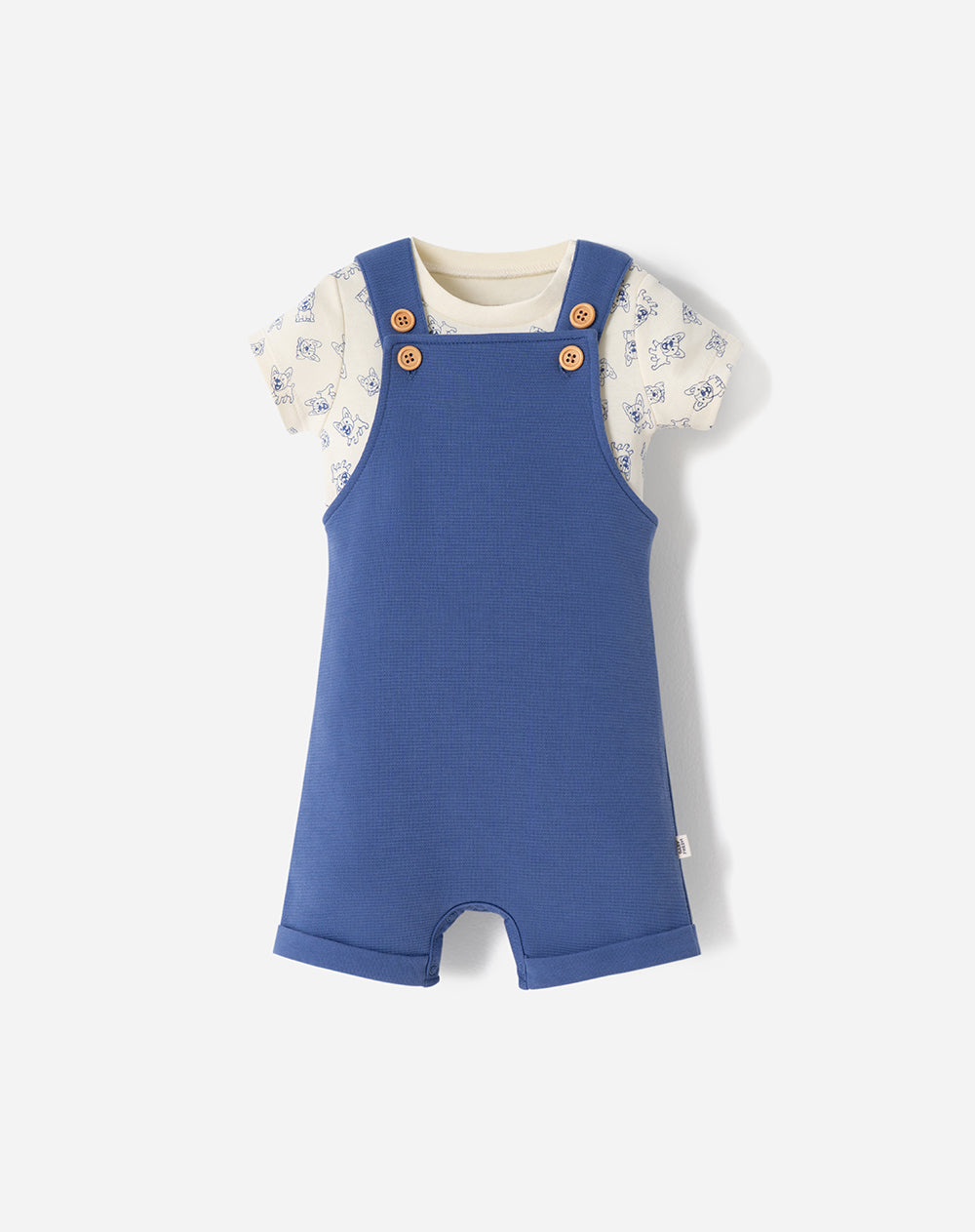 Conjunto overol manga corta azul