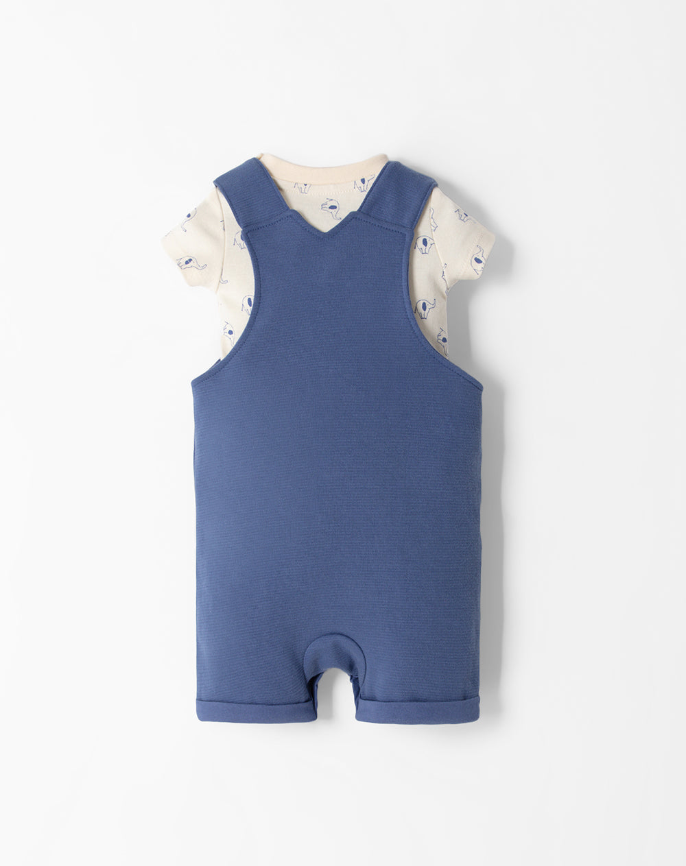 Conjunto body + overol corto azul