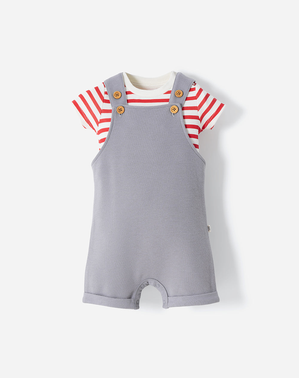 Conjunto body + overol corto bebé niño