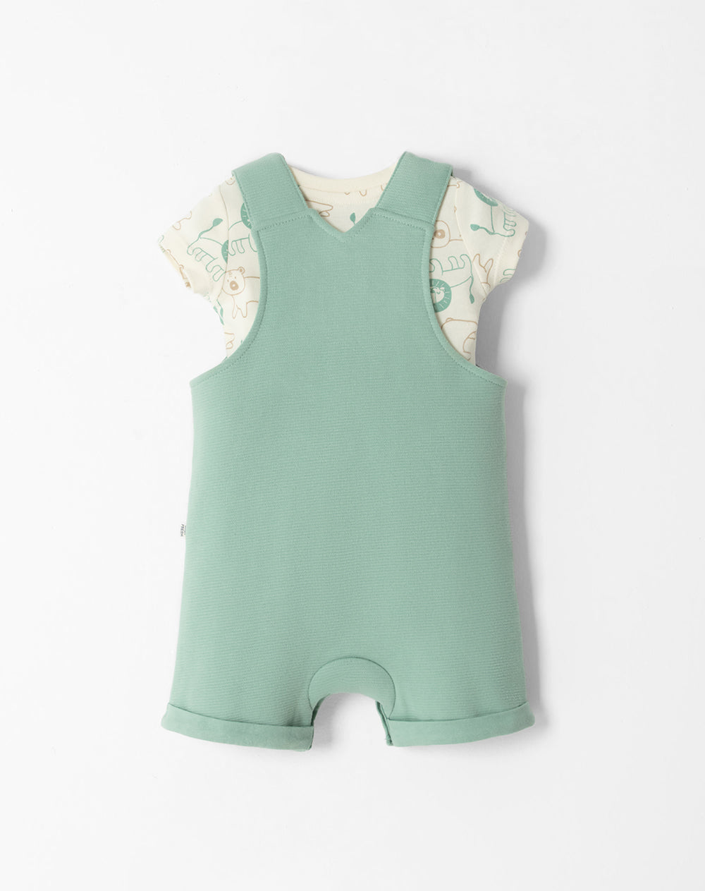 Conjunto overol manga corta verde